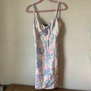 Tommy Bahama tropical Hawaiian linen dress lined Sz m